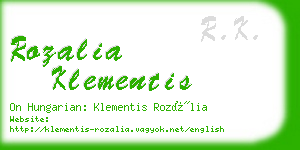 rozalia klementis business card